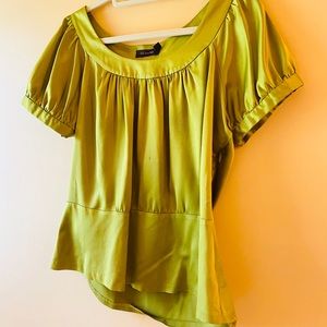 EUC THE LIMITED SATIN LIGHT GREEN DRESS TOP